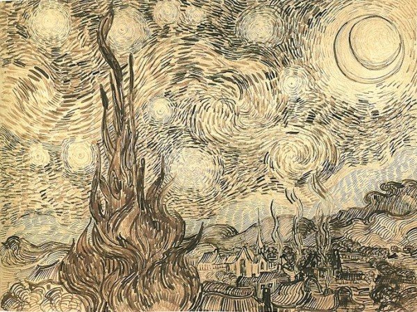 Van_Gogh_Starry_Night_Drawing – Lines & Marks
