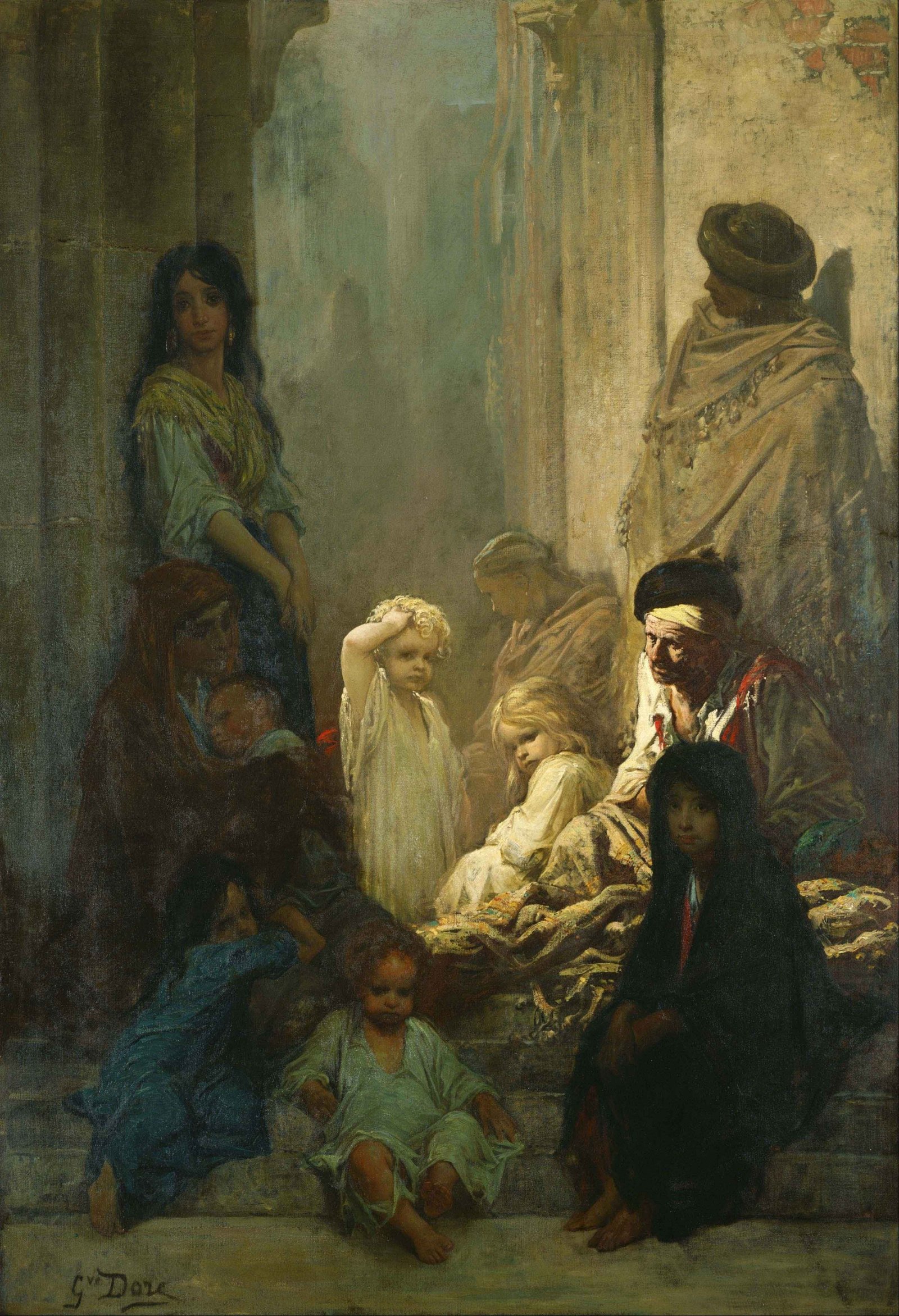 Gustave Dore,"La Siesta, Memory of Spain" Oil on canvas,1868.