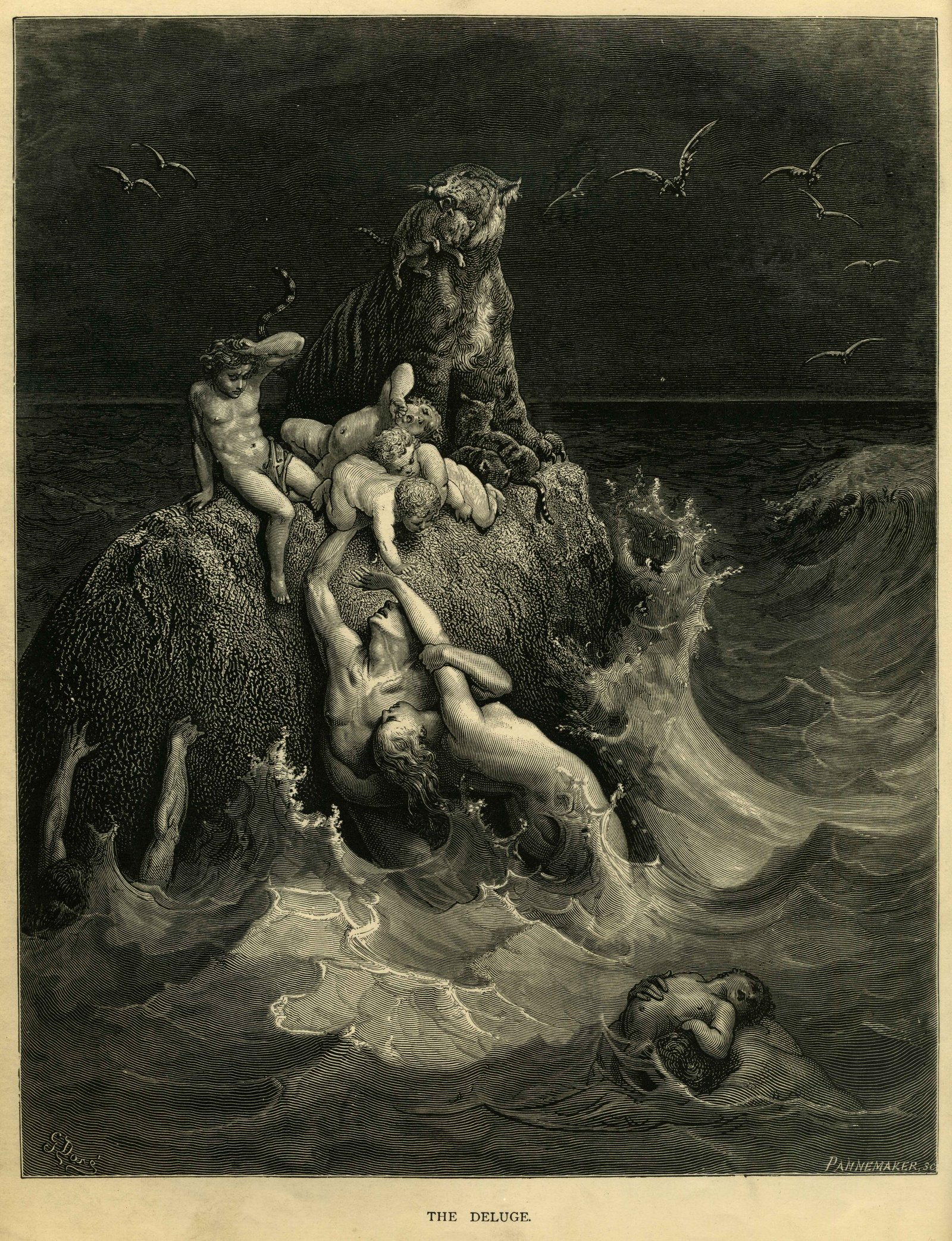 Gustave Dore,"The-Deluge", The Holy Bible.