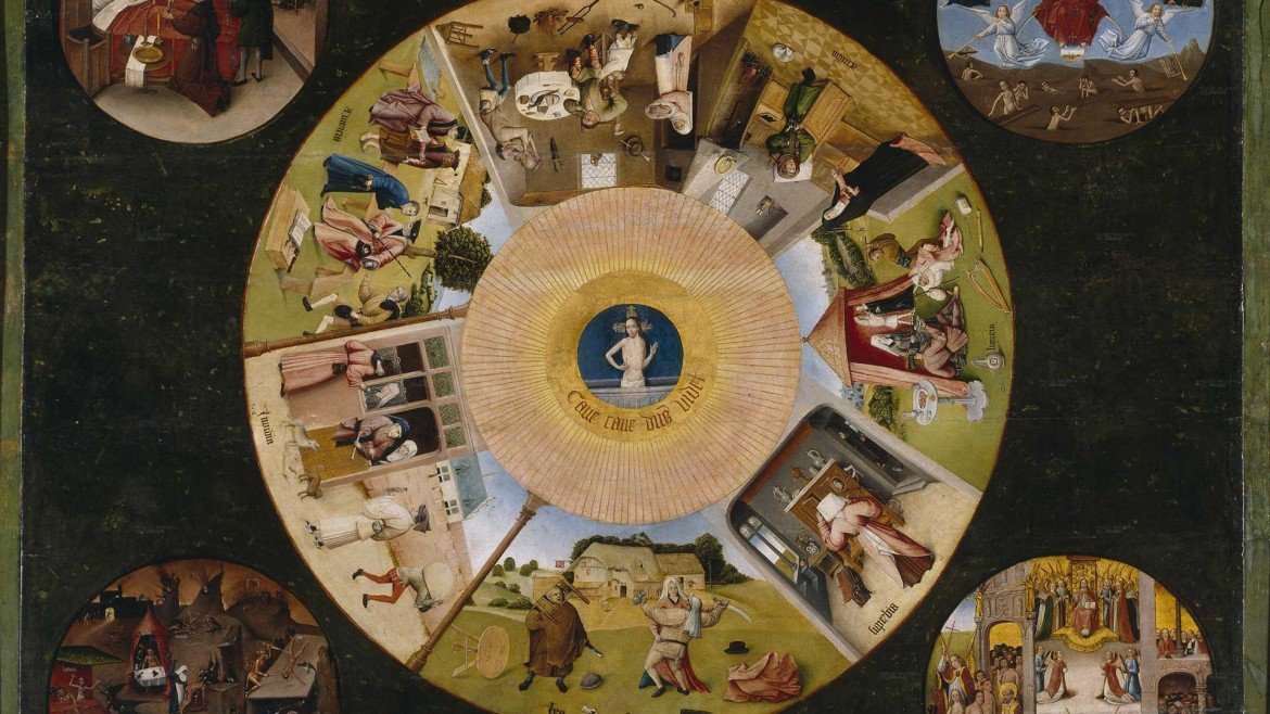 Hieronymus Bosch, "The seven deadly sins and the four last things."