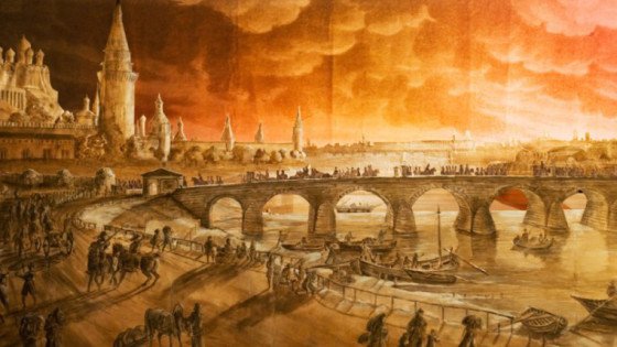 Karl Friedrich Schinkel,"Der Brand von Moskau, 1812/1813"